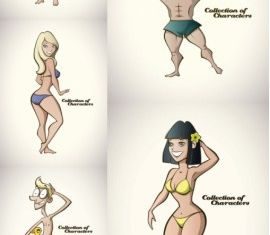 Cartoon character shiny vector