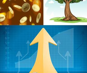 Backgrounds with Money set vector