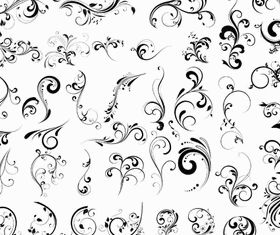 Ornamental Floral Elements 2 set vector