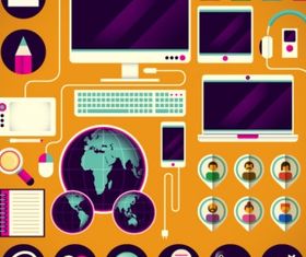 Computer technology Free vector