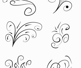 Floral swirl designs Free vectors graphic
