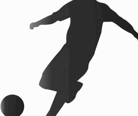 Footballer silhouette Free design vector
