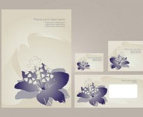 Simple vi template flowers vector