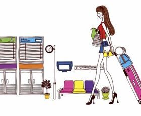 Simple drawing female 07 vector