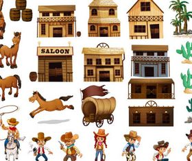 Western free design vectors