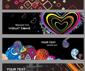 Banners abstract vector