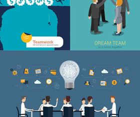 Teamwork Concepts free set vector