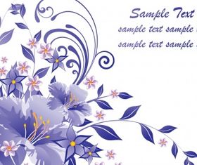 Floral document Free vector
