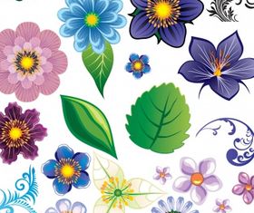 Flower elements vector