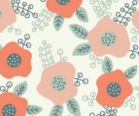 Floral design seamless Free vector