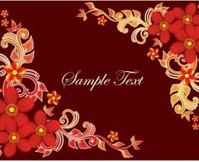 Floral background 02 design vector