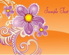 Floral document vector