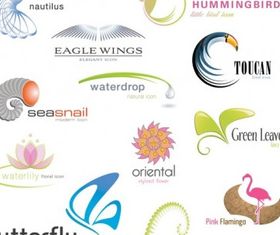 Animals plants shape logo Illustration vector