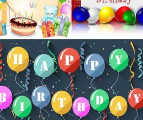 Birthday Backgrounds 6 Illustration vector