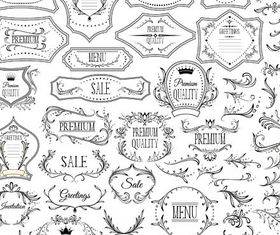 Ornate Menu Elements Mix 5 vectors