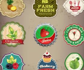 Food and drink label collection Free vectors graphics