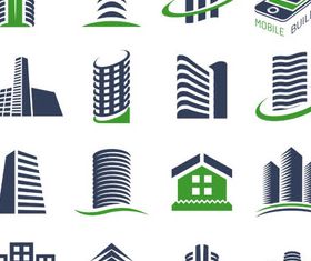 Real Estate Logo Set 6 vector