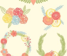 Floral wreath Free design vectors