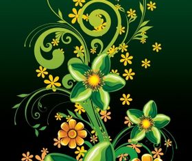 Floral background creative vector