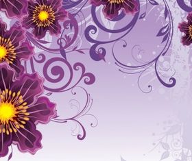 Floral backgorund Free set vector