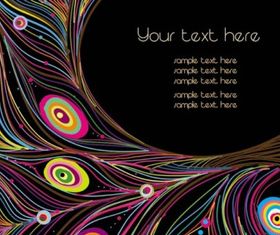 Peacock feather lines background 01 vector