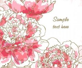 Romantic handpainted background 03 vector