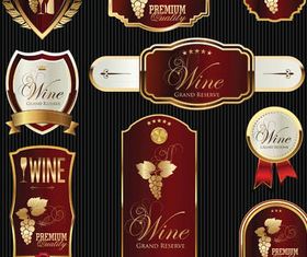 Wine Labels Set vectors graphic