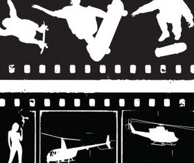 Film strip grunge Illustration vector