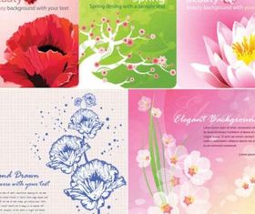 Color flowers background vector