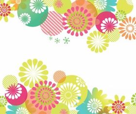 Flowers Background Free 01 set vector