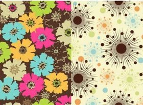 Floral flowers background vector