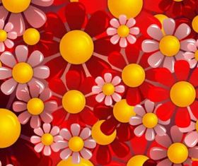 red flower background Free vector
