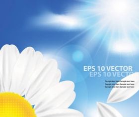 Cartoon sunflower background 02 vectors