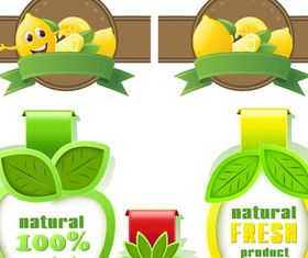 Fruits Labels free creative vector