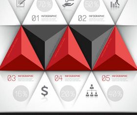 3D Infographics Backgrounds 9 vector graphics