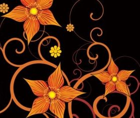 Fashion floral background 01 vector graphic