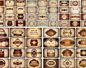 European card template set vector