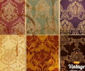 Retro pattern background 01 vector