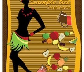 African background pattern 01 vector