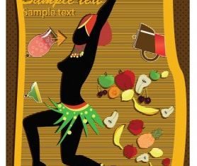 African background pattern 02 vector