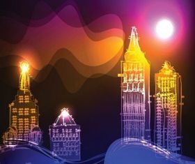 Brilliant neon background 05 vector