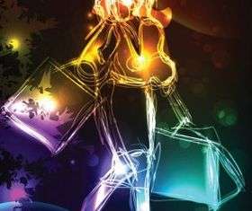 Brilliant neon background 03 vector