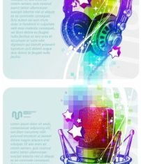background music poster vector