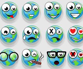 Creative Smilies free shiny vector