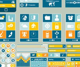 Mobile UI Components 2 design vector