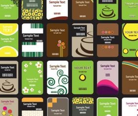 Card template background set vector