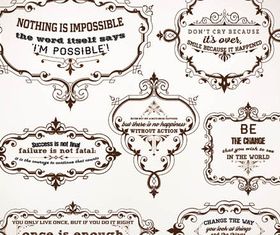 Ornamental Vintage Labels 4 set vector