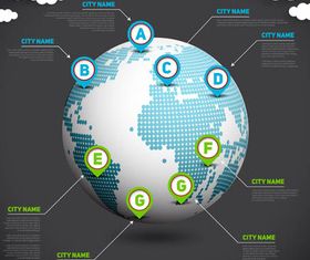 Backgrounds with Globes 13 vector graphics