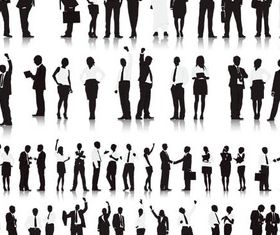 Silhouettes Business People 3 vector