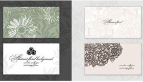 Flower card vector graphic